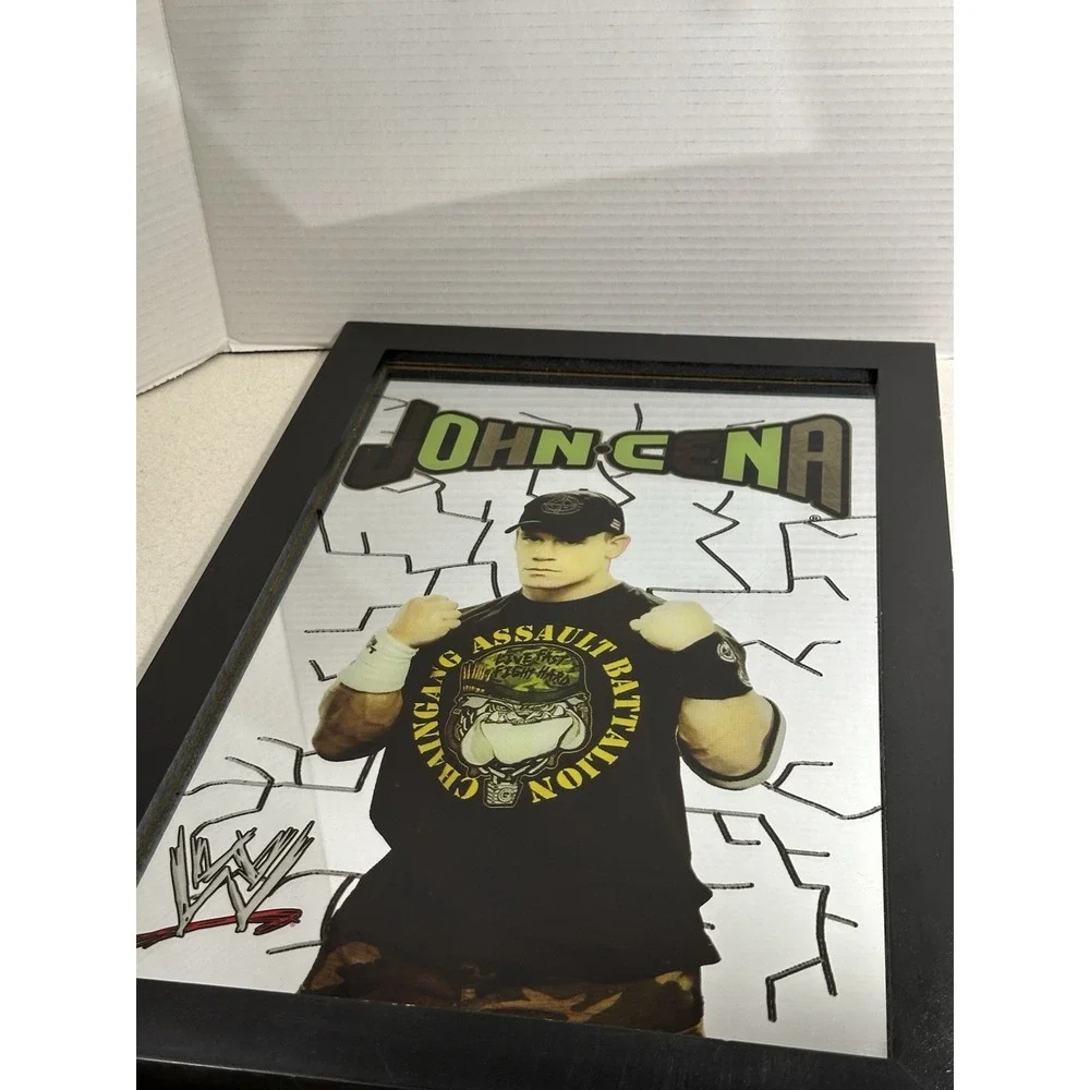 2007 John Cena Framed Bar Mirror WWE Pro-Wrestling Chain Gang